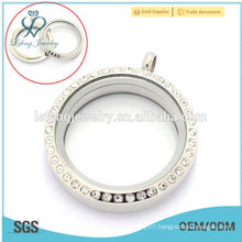 Trendy DIY designs 25mm/30mm round silver twist/screw wholesale floating glass charms locket for boys and girls